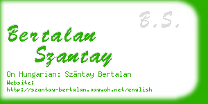 bertalan szantay business card